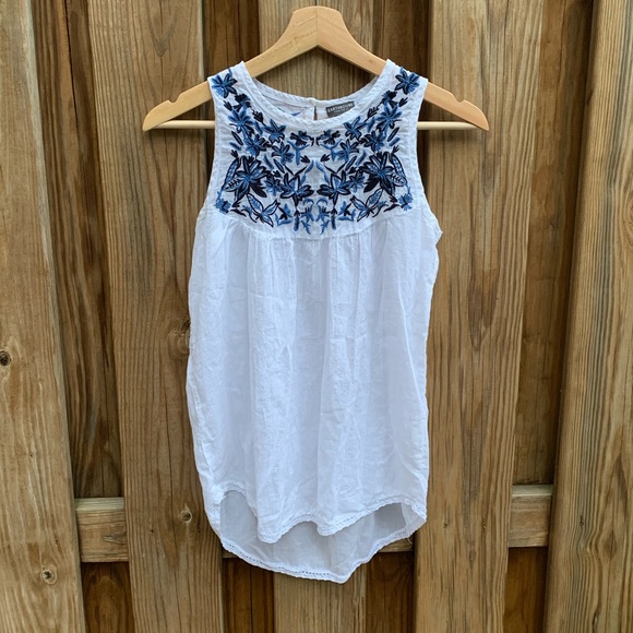 Earthbound Sleeveless Embroidered Semi-Sheer Top - Picture 2 of 10